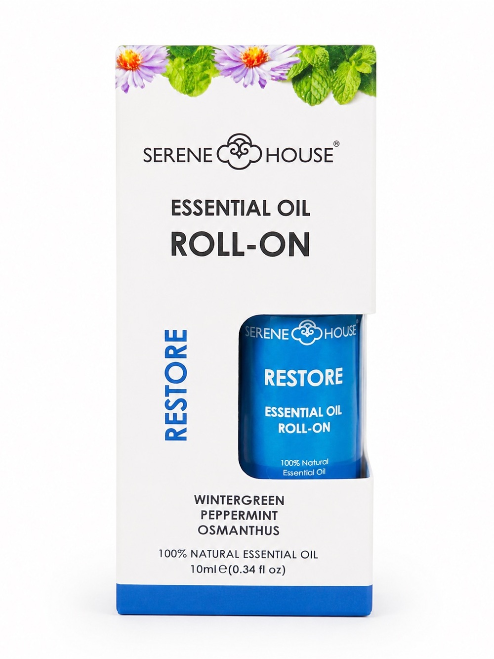 Serene House Restore Essential Oil Roll-On Wintergreen Peppermint Osmanthus